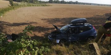 Wypadek na trasie Łoniewo-Osieczna!