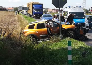Groźny wypadek za Łoniewem!