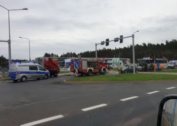 Wypadek na światłach w Lesznie, jest osoba poszkodowana!