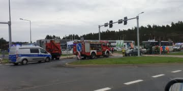 Wypadek na światłach w Lesznie, jest osoba poszkodowana!