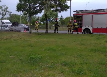 Płonął samochód na Zatorzu!