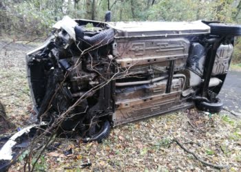 Ford uderzył w drzewo! Kierująca została zabrana do szpitala śmigłowcem