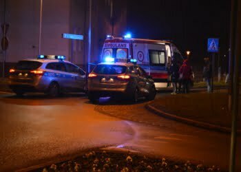 Potrącenie rowerzysty w Lesznie