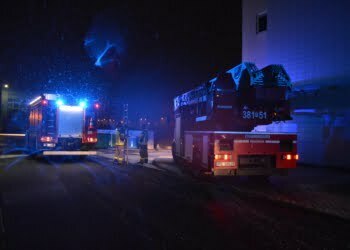 Wieczorna akcja strażaków na terenie WORD