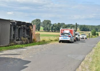 Wypadek ciężarówki. Nie żyją zwierzęta