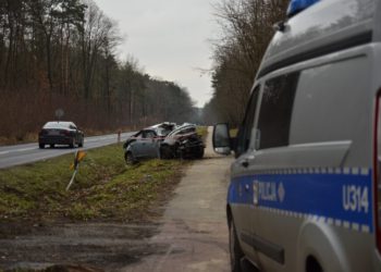 Wypadek na trasie Leszno – Osieczna. Jest osoba poszkodowana (ZDJĘCIA)
