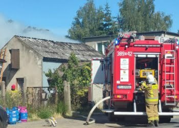 Pożar w Gronowie. W akcji kilka zastępów straży