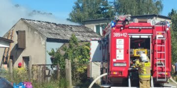 Pożar w Gronowie. W akcji kilka zastępów straży