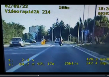 Nieodpowiedzialna jazda zakończona wysokim mandatem