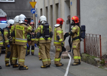 Pożar w mieszkaniu w centrum miasta (zdjęcia)