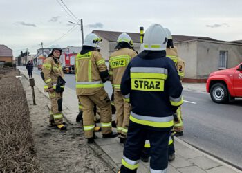 Nieznana substancja płynęła w rowie. Interweniowali strażacy (ZDJĘCIA)