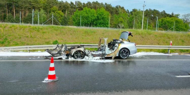 audi S5 Pożar 29 Kwietnia 2024 Audi S5