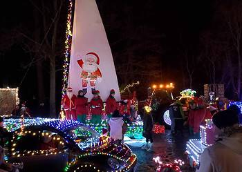 Włoszakowice w świetle kolorowych świateł (zdjęcia)