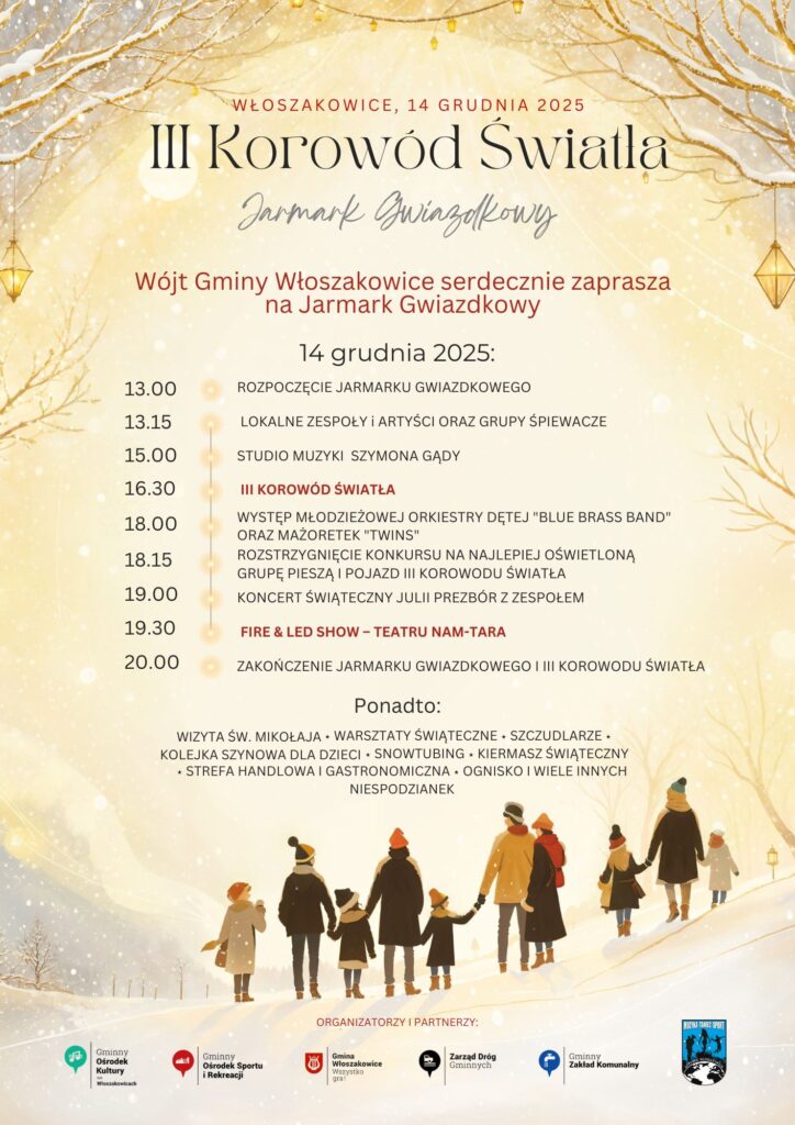 jarmark świąteczny oraz III korowód światła 9 Listopada 2025 Jarmark świąteczny Oraz Iii Korowód światła